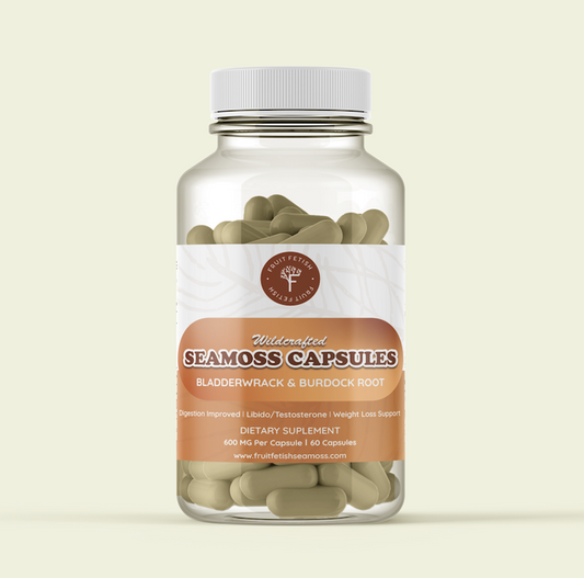 Seamoss Capsules - Bladderwrack & Burdock Root